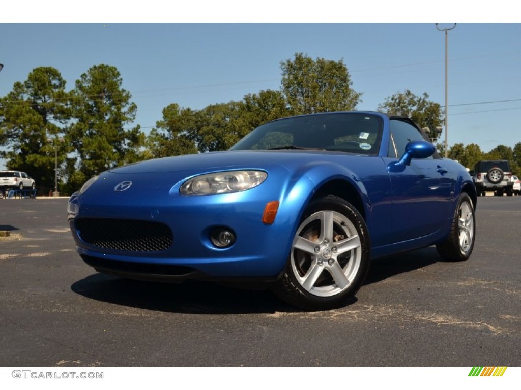 Winning Blue Metallic 2006 Mazda MX-5 Miata Sport Roadster Exterior Photo #71382649