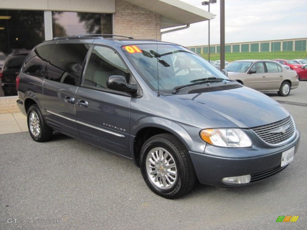 2001 Town & Country Limited AWD - Steel Blue Pearl / Navy Blue photo #1