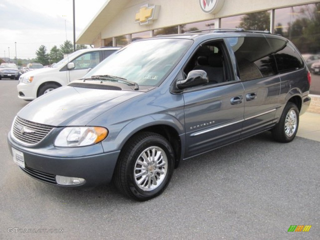 2001 Town & Country Limited AWD - Steel Blue Pearl / Navy Blue photo #3