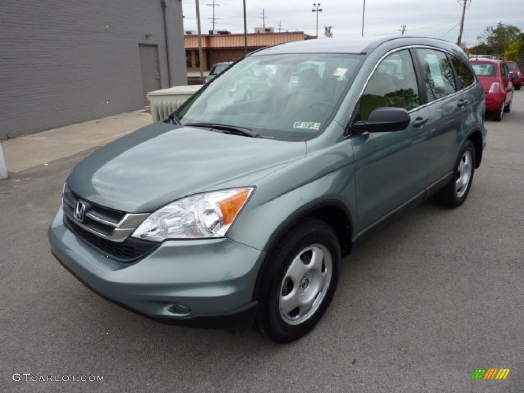 2011 CR-V LX 4WD - Opal Sage Metallic / Ivory photo #3