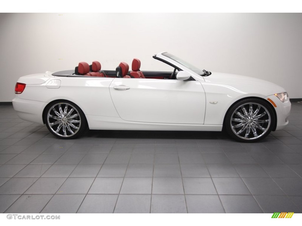 2008 3 Series 328i Convertible - Alpine White / Coral Red/Black photo #7