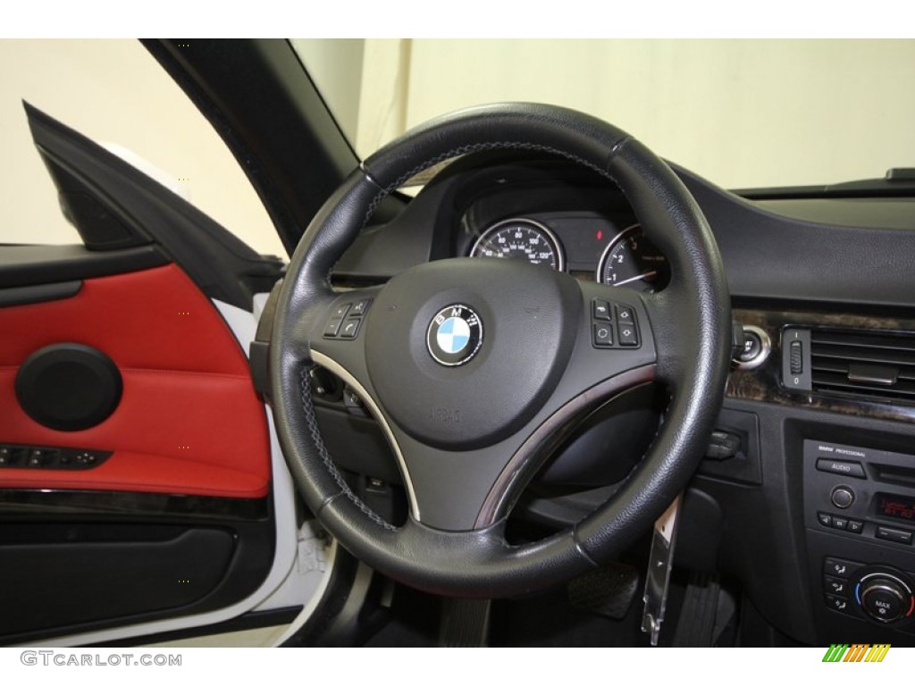 2008 3 Series 328i Convertible - Alpine White / Coral Red/Black photo #22