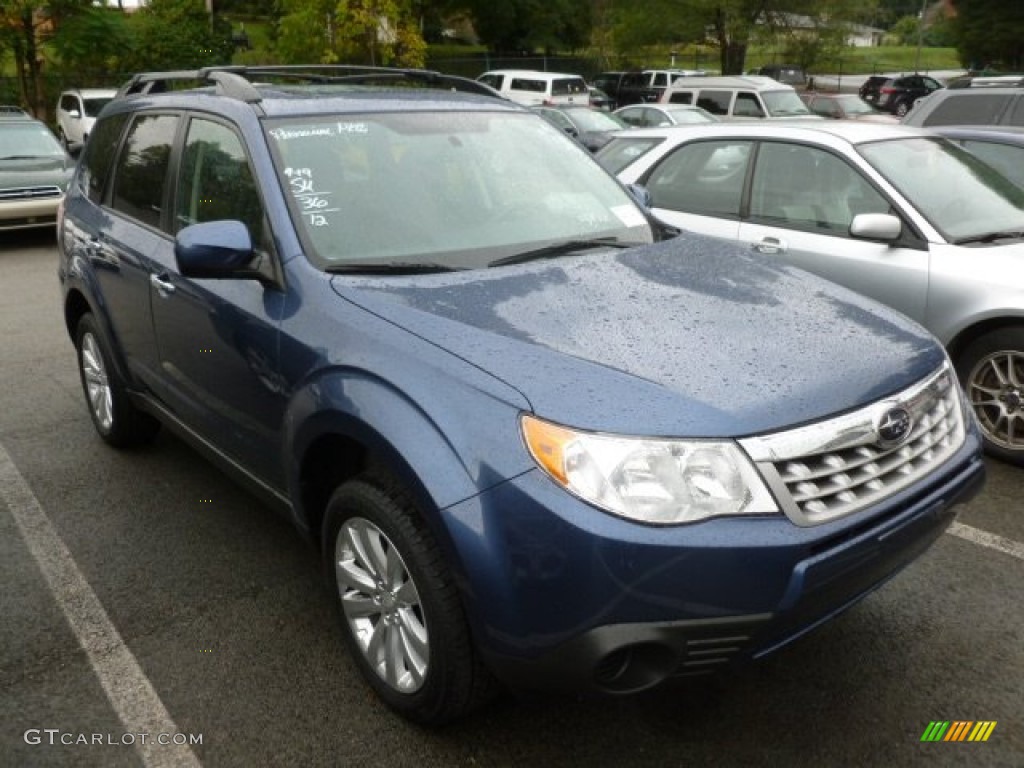 2012 Forester 2.5 X Premium - Marine Blue Metallic / Black photo #1