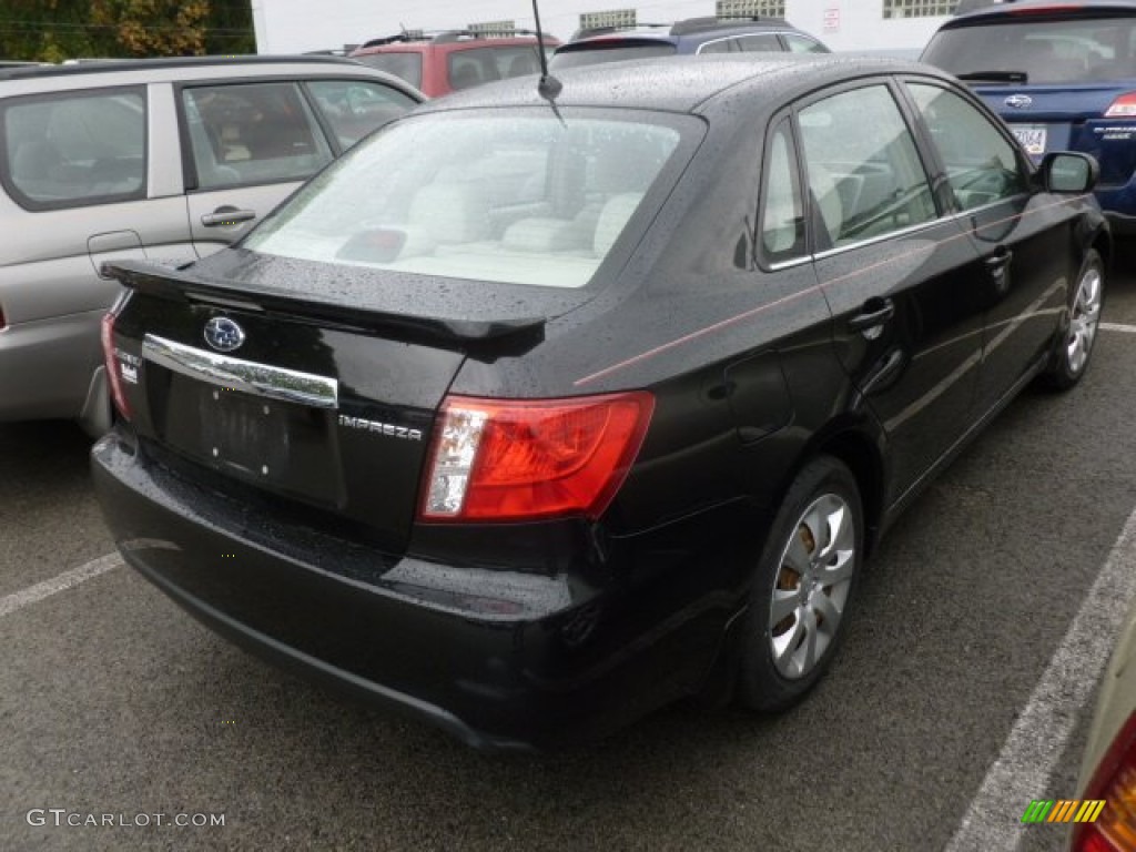 2009 Impreza 2.5i Sedan - Obsidian Black Pearl / Ivory photo #2