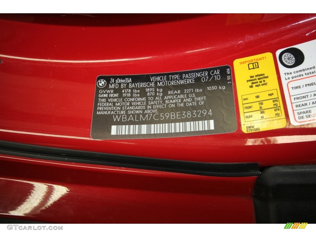 2011 Z4 sDrive35i Roadster - Crimson Red / Beige photo #10