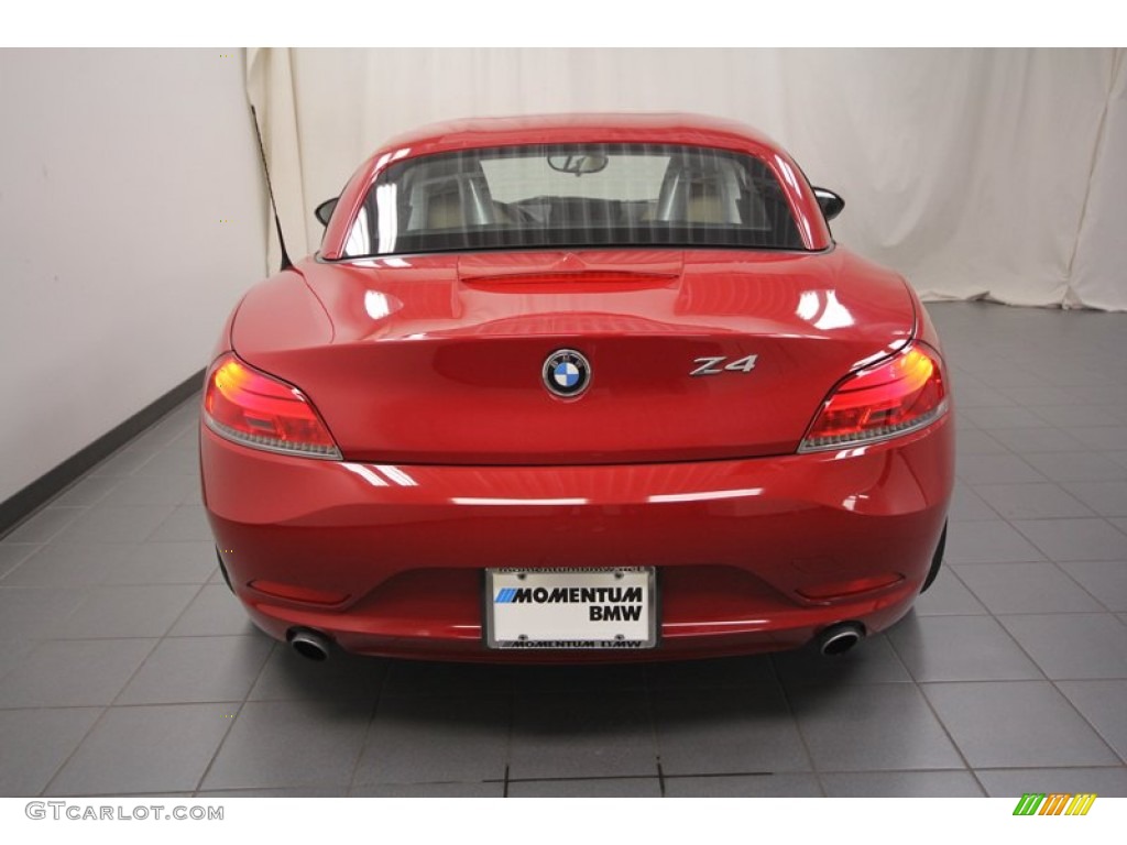 2011 Z4 sDrive35i Roadster - Crimson Red / Beige photo #12