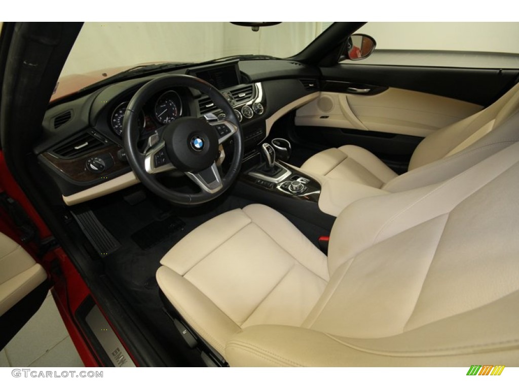 Beige Interior 2011 BMW Z4 sDrive35i Roadster Photo #71385415