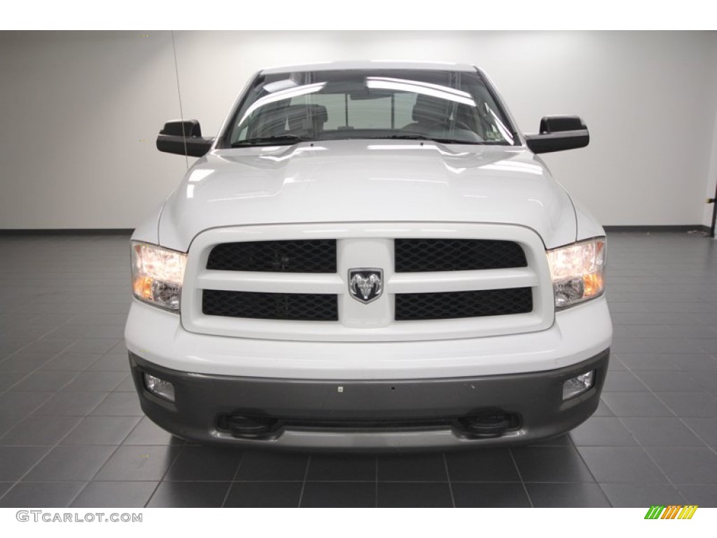 2010 Ram 1500 TRX4 Quad Cab 4x4 - Stone White / Light Pebble Beige/Bark Brown photo #6