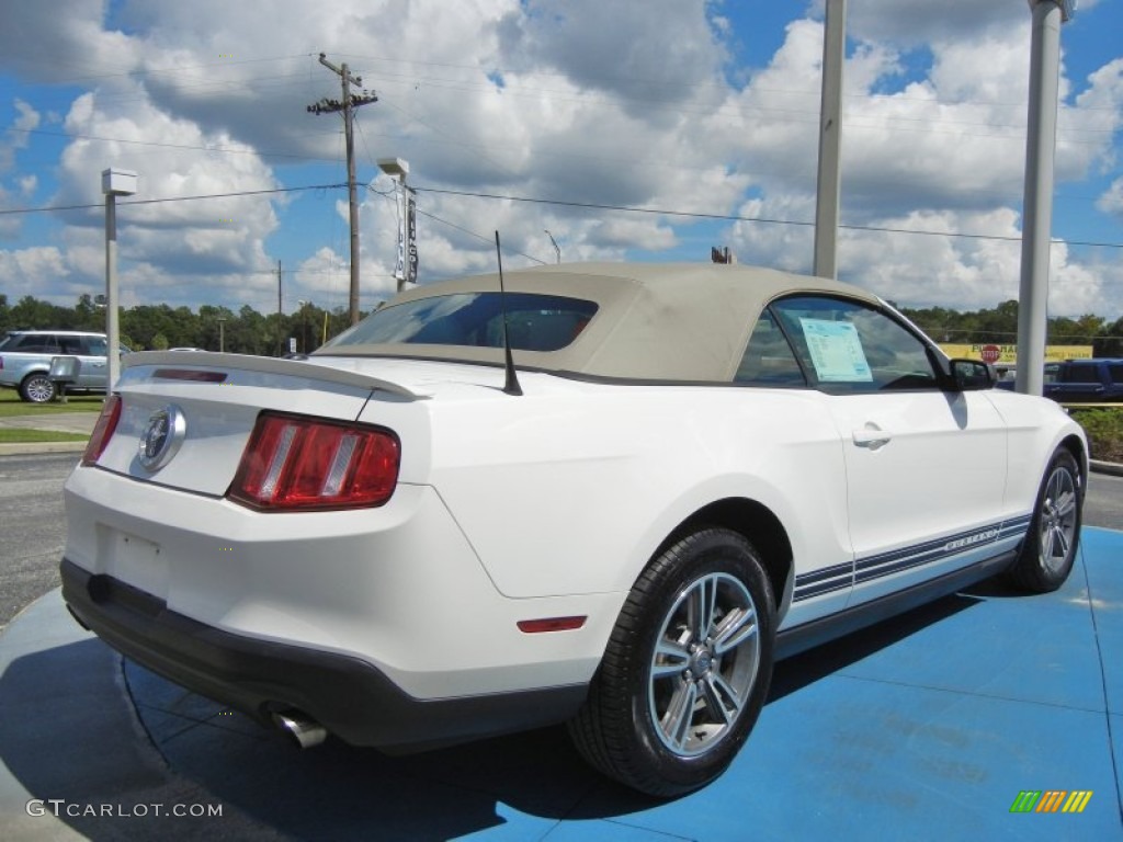 2012 Mustang V6 Premium Convertible - Performance White / Stone photo #5