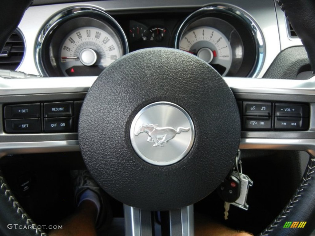 2012 Mustang V6 Premium Convertible - Ingot Silver Metallic / Stone photo #27