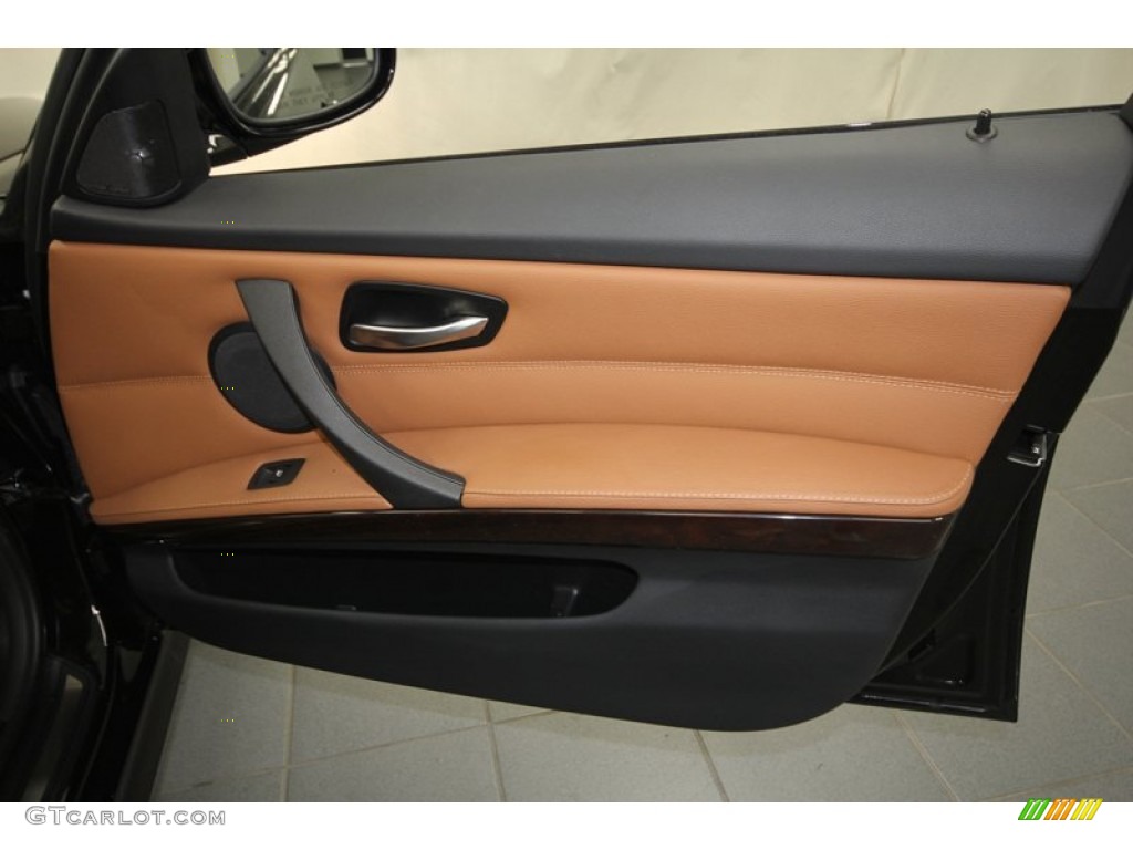 2011 BMW 3 Series 335i Sedan Saddle Brown Dakota Leather Door Panel Photo #71389285