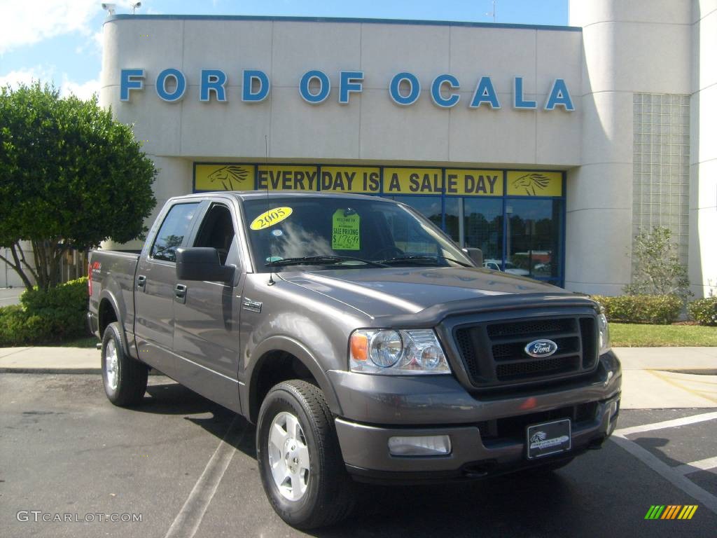 2005 F150 FX4 SuperCrew 4x4 - Dark Shadow Grey Metallic / Black photo #1