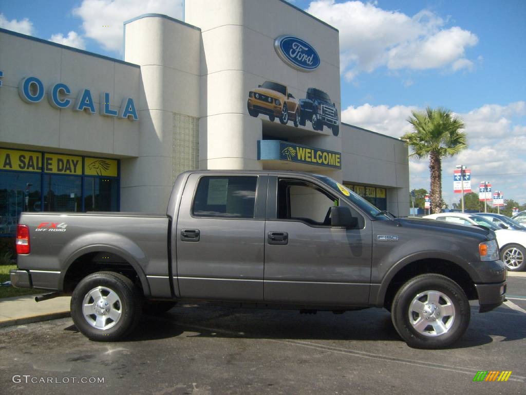 2005 F150 FX4 SuperCrew 4x4 - Dark Shadow Grey Metallic / Black photo #2