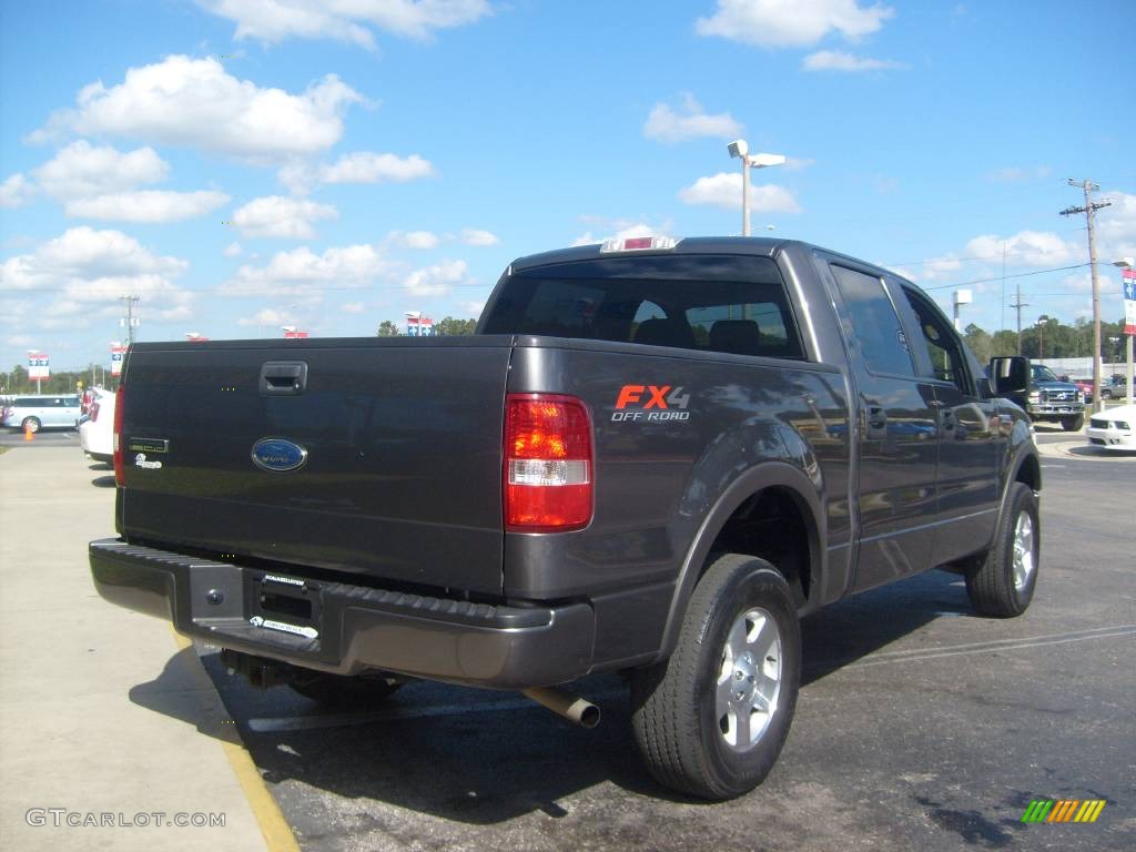 2005 F150 FX4 SuperCrew 4x4 - Dark Shadow Grey Metallic / Black photo #3