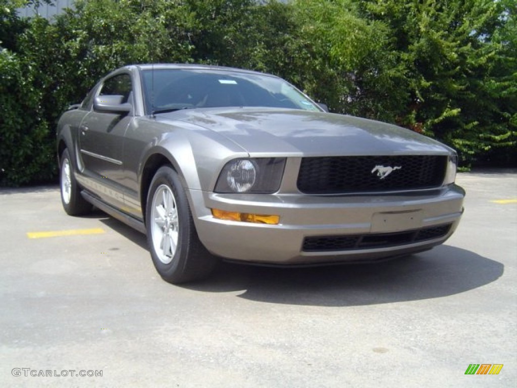 2005 Mustang V6 Deluxe Coupe - Mineral Grey Metallic / Medium Parchment photo #1