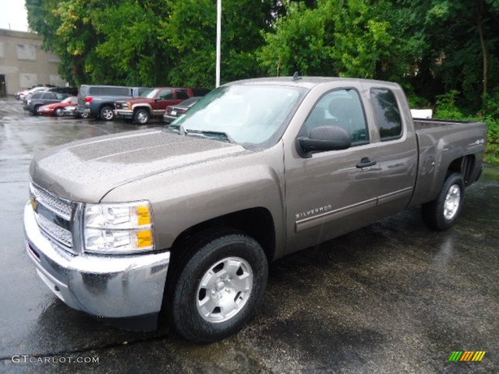 2013 Silverado 1500 LT Extended Cab 4x4 - Mocha Steel Metallic / Ebony photo #8