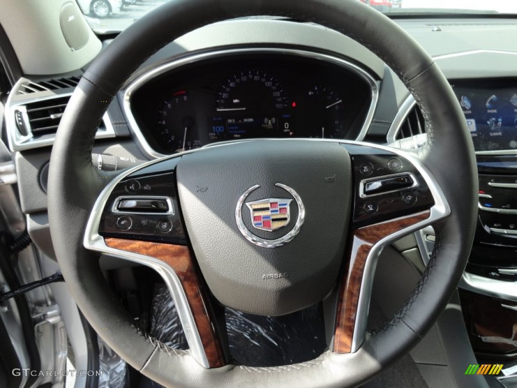 2013 Cadillac SRX Luxury FWD Ebony/Ebony Steering Wheel Photo #71393313