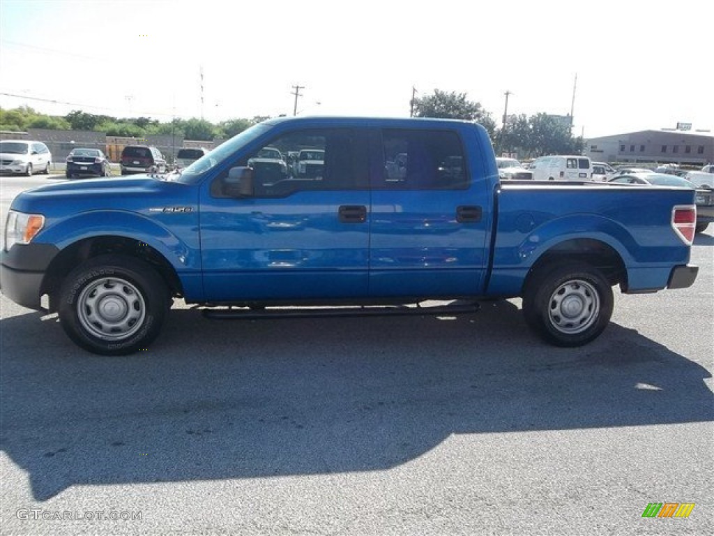 2010 F150 XL SuperCrew - Blue Flame Metallic / Medium Stone photo #6