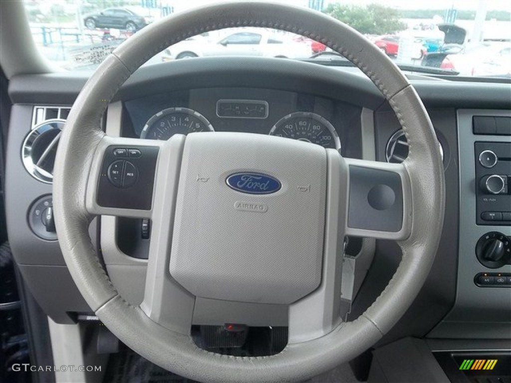 2011 Ford Expedition XL Stone Steering Wheel Photo #71398084