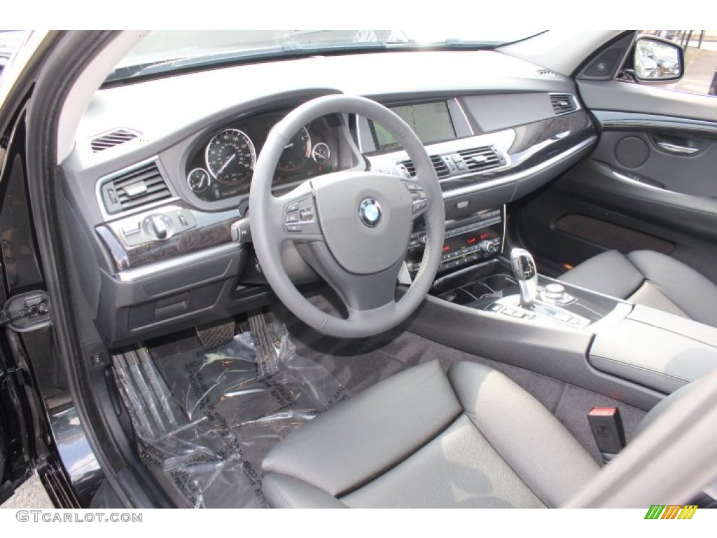 Black Interior 2012 BMW 5 Series 550i xDrive Gran Turismo Photo #71399557