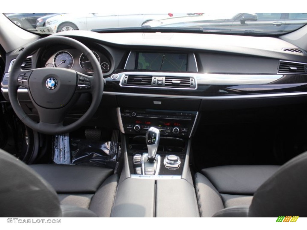 2012 BMW 5 Series 550i xDrive Gran Turismo Black Dashboard Photo #71399581