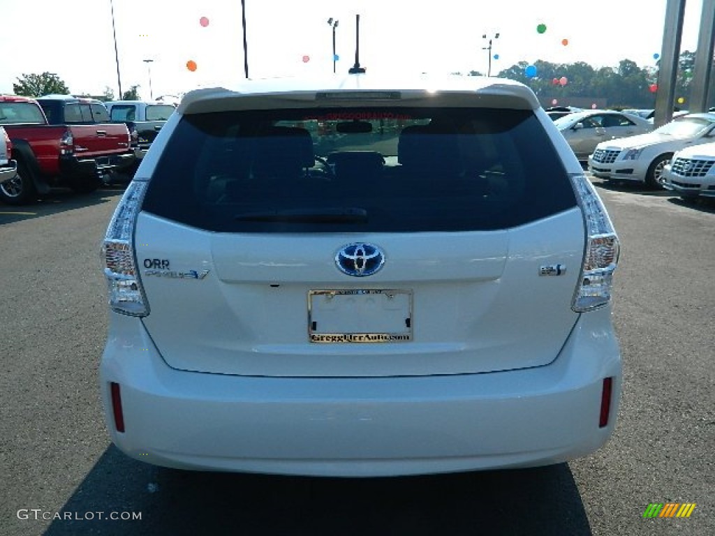 2012 Prius v Five Hybrid - Blizzard White Pearl / Dark Gray photo #4