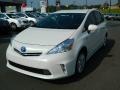 2012 Blizzard White Pearl Toyota Prius v Three Hybrid  photo #7