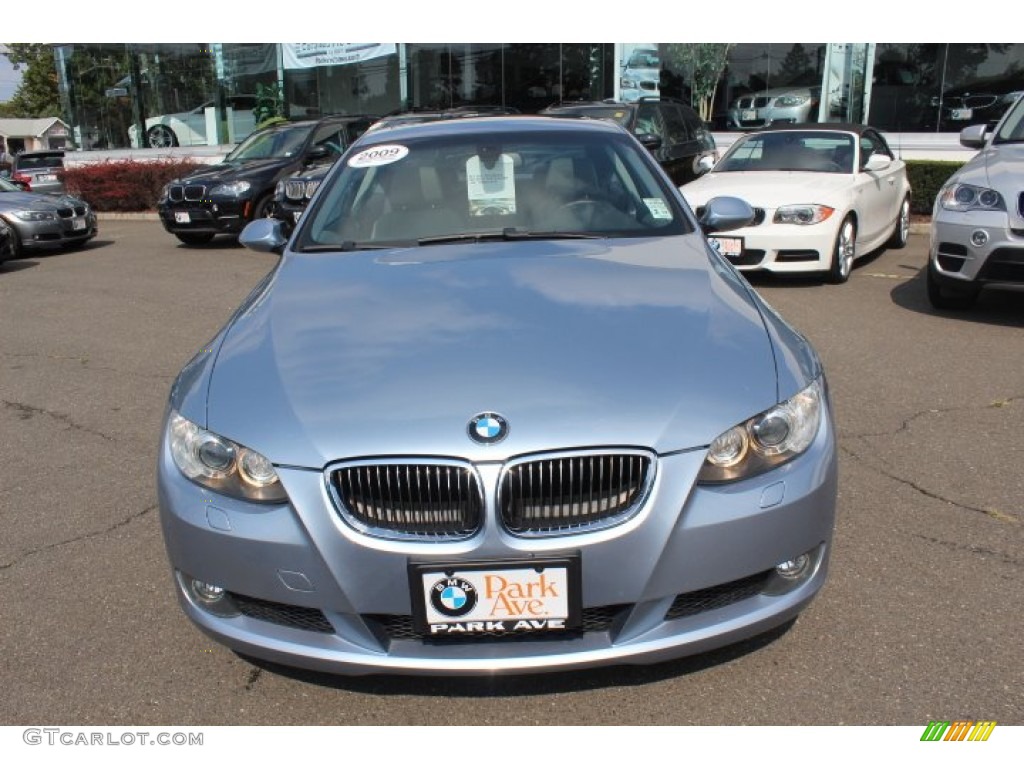 2009 3 Series 328i Coupe - Blue Water Metallic / Grey photo #2