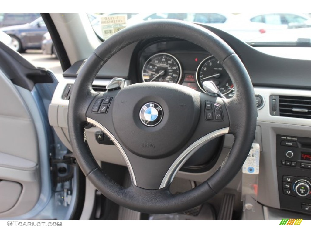 2009 BMW 3 Series 328i Coupe Grey Steering Wheel Photo #71400805