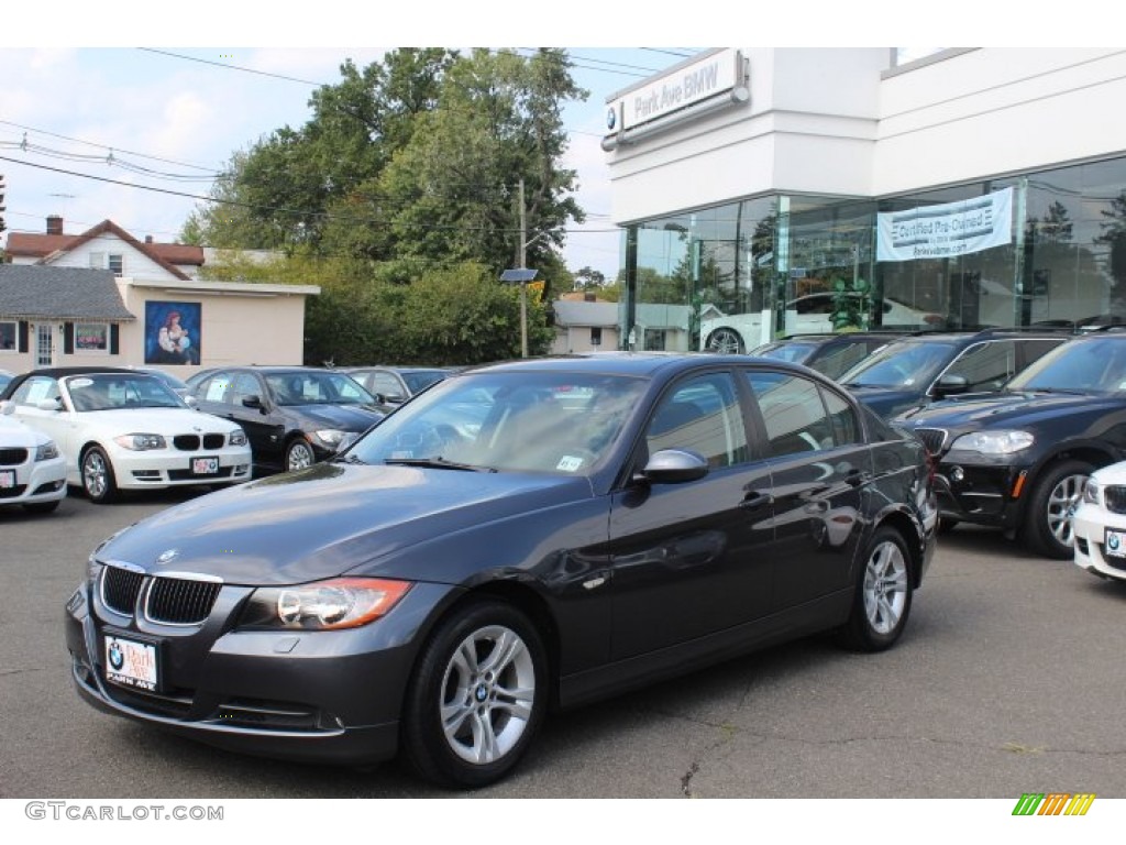 2008 3 Series 328xi Sedan - Sparkling Graphite Metallic / Terra Dakota Leather photo #1