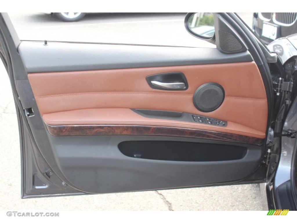 2008 BMW 3 Series 328xi Sedan Terra Dakota Leather Door Panel Photo #71401315