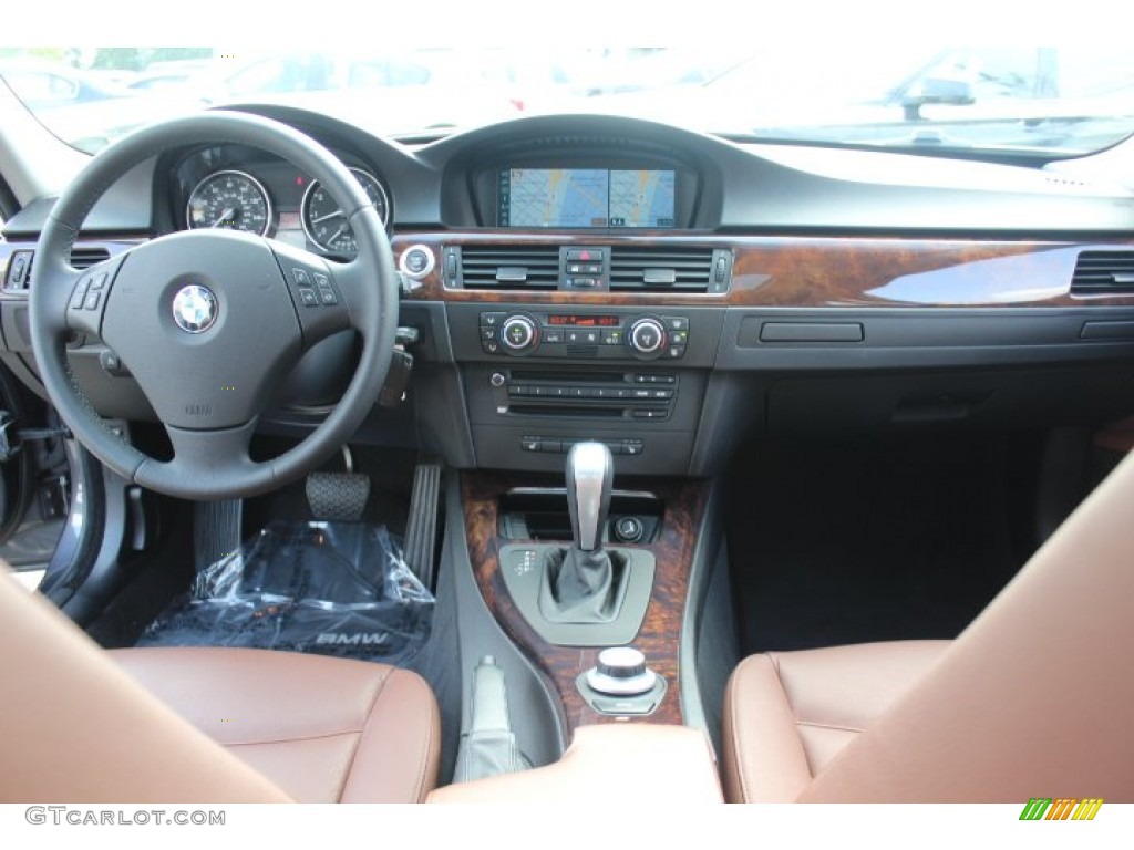 2008 BMW 3 Series 328xi Sedan Terra Dakota Leather Dashboard Photo #71401348