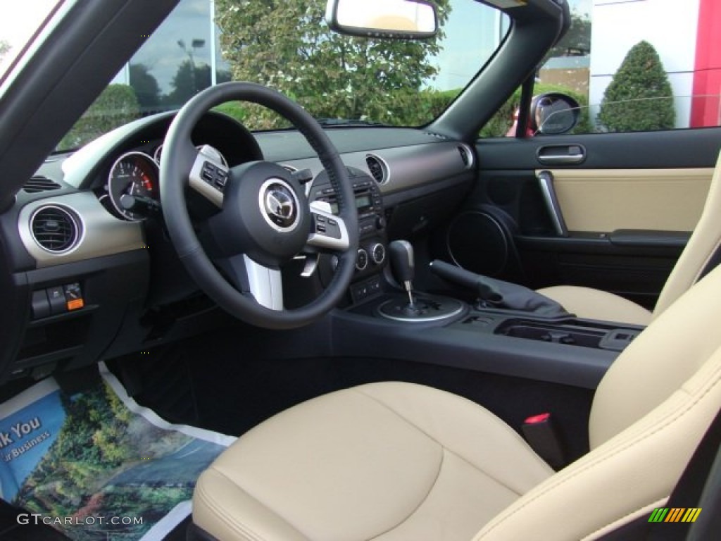 Dune Beige Interior 2012 Mazda MX-5 Miata Grand Touring Hard Top Roadster Photo #71402716
