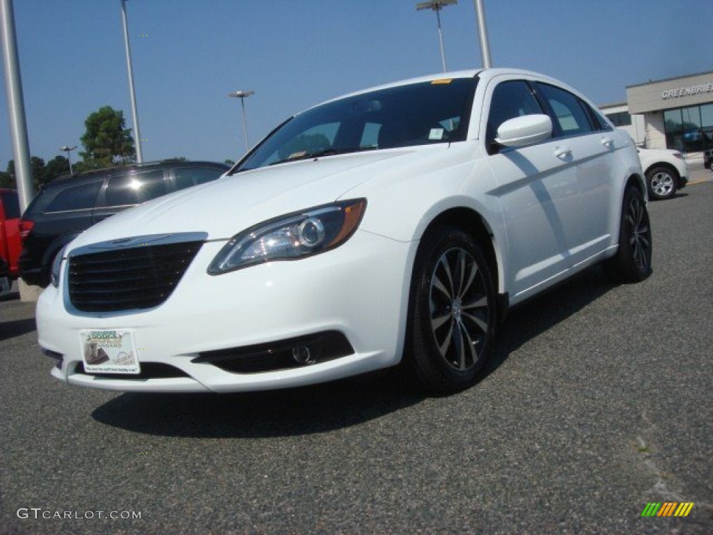 2012 200 S Sedan - Bright White / Black photo #1