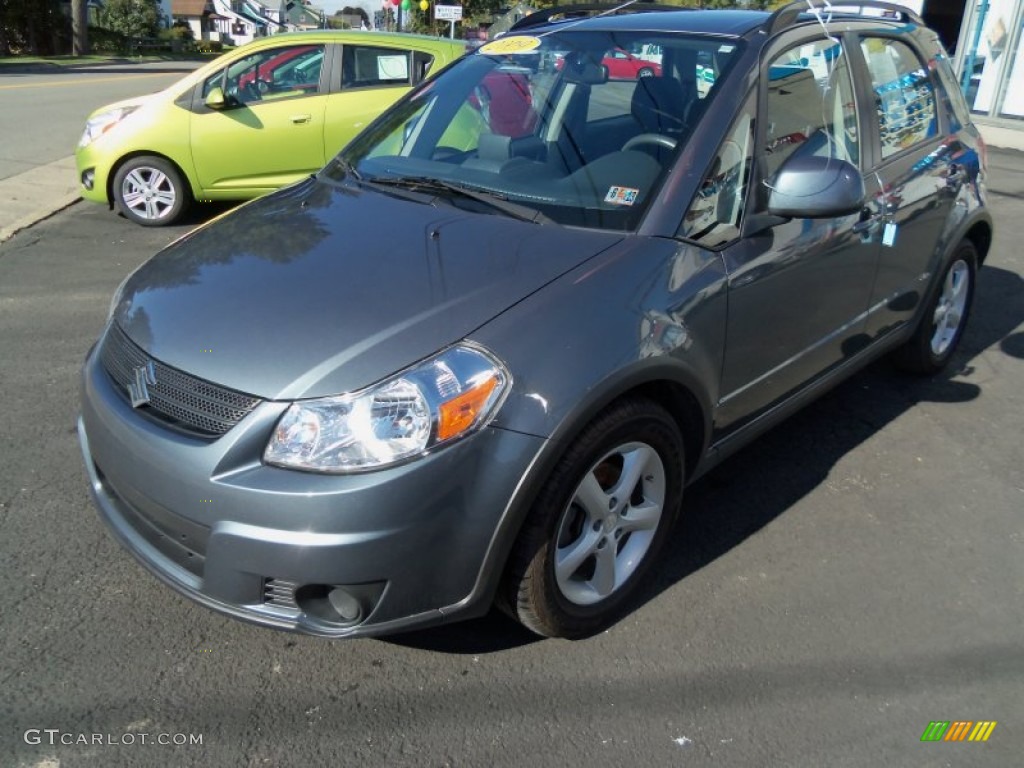 2009 SX4 Crossover Technology AWD - Azure Gray Metallic / Black photo #3