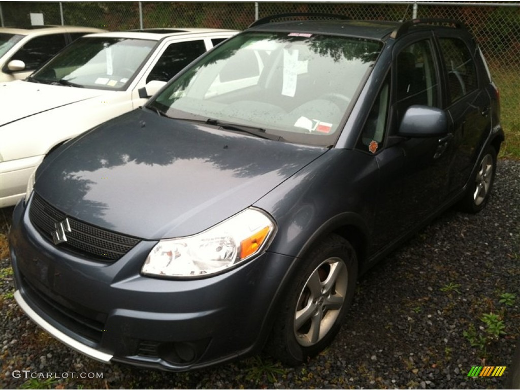 2008 SX4 Crossover AWD - Azure Grey Metallic / Black photo #1