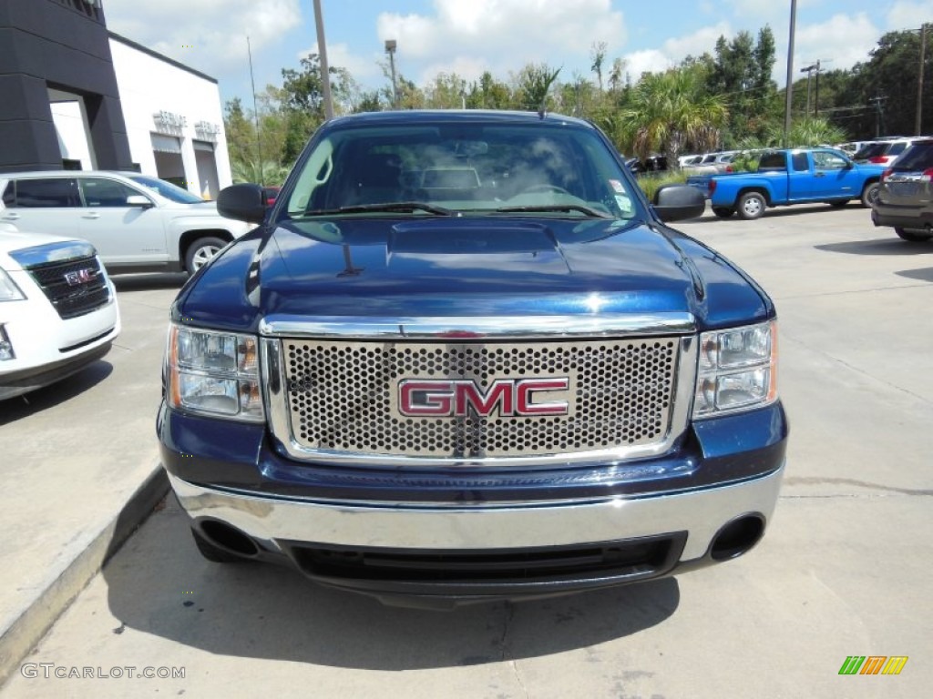 2008 Sierra 1500 SLE Crew Cab - Midnight Blue Metallic / Ebony photo #3