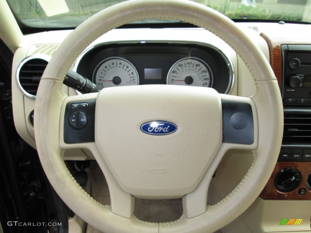 2006 Ford Explorer Eddie Bauer 4x4 Camel Steering Wheel Photo #71404399