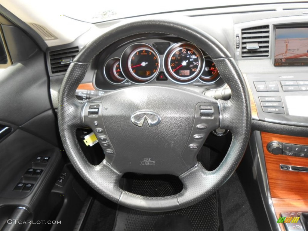 2007 Infiniti M 45 Sedan Graphite Steering Wheel Photo #71406280