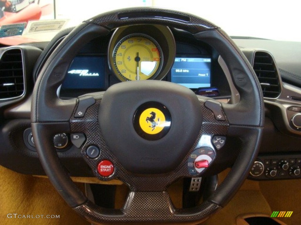 2011 Ferrari 458 Italia Beige Steering Wheel Photo #71407816