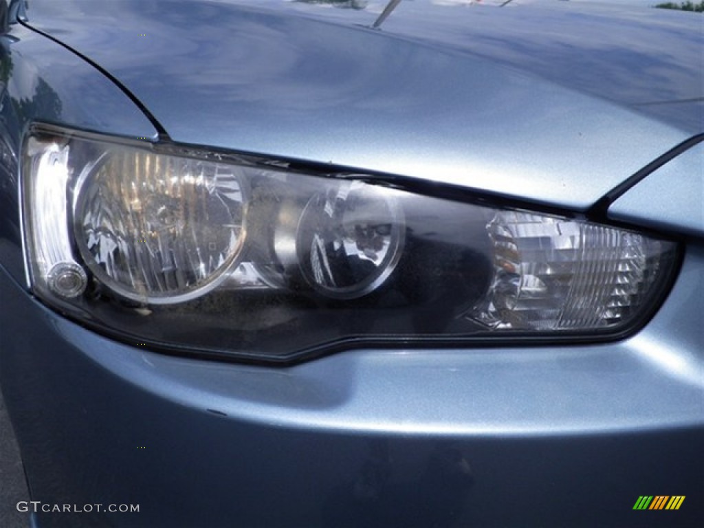 2009 Lancer GTS - Aqua Metallic / Black photo #3