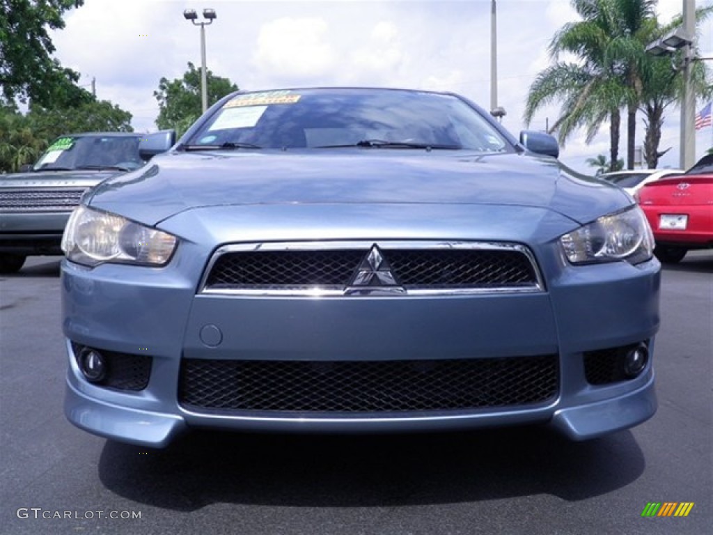 2009 Lancer GTS - Aqua Metallic / Black photo #5