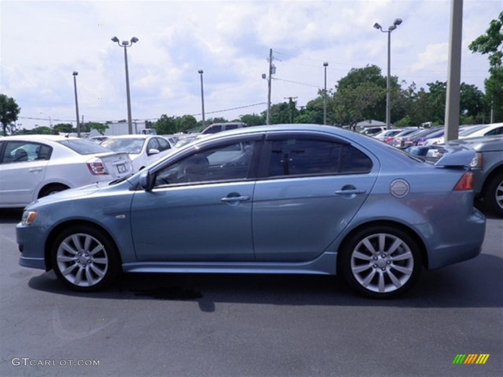 2009 Lancer GTS - Aqua Metallic / Black photo #12