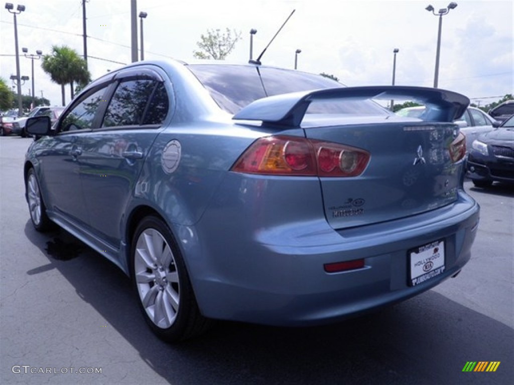 2009 Lancer GTS - Aqua Metallic / Black photo #13