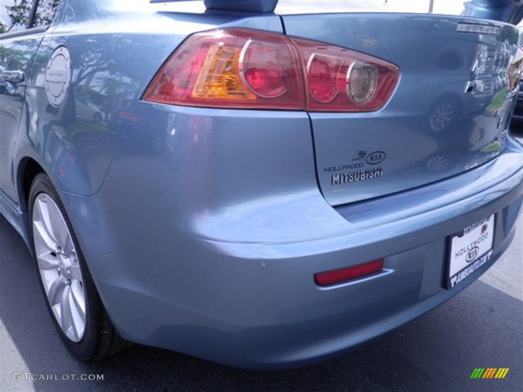2009 Lancer GTS - Aqua Metallic / Black photo #14