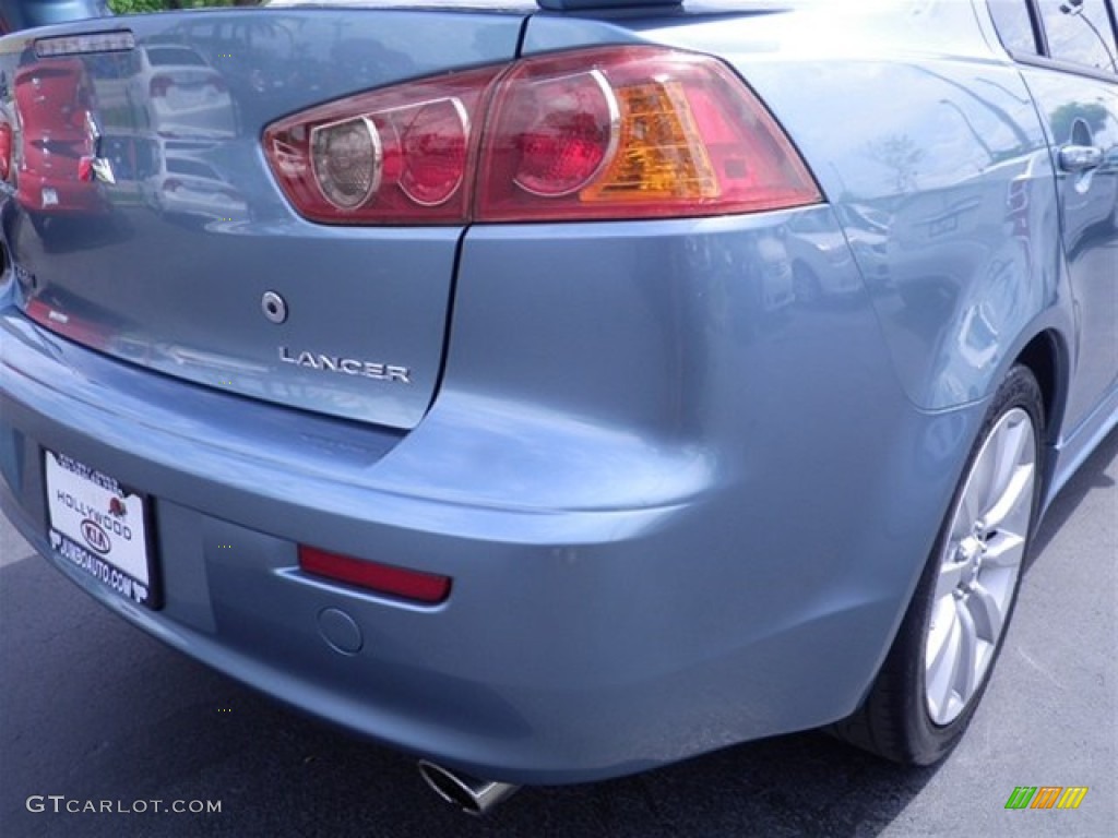 2009 Lancer GTS - Aqua Metallic / Black photo #20