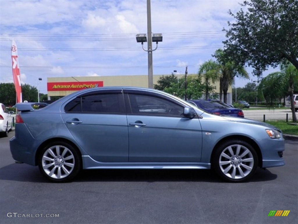 2009 Lancer GTS - Aqua Metallic / Black photo #22