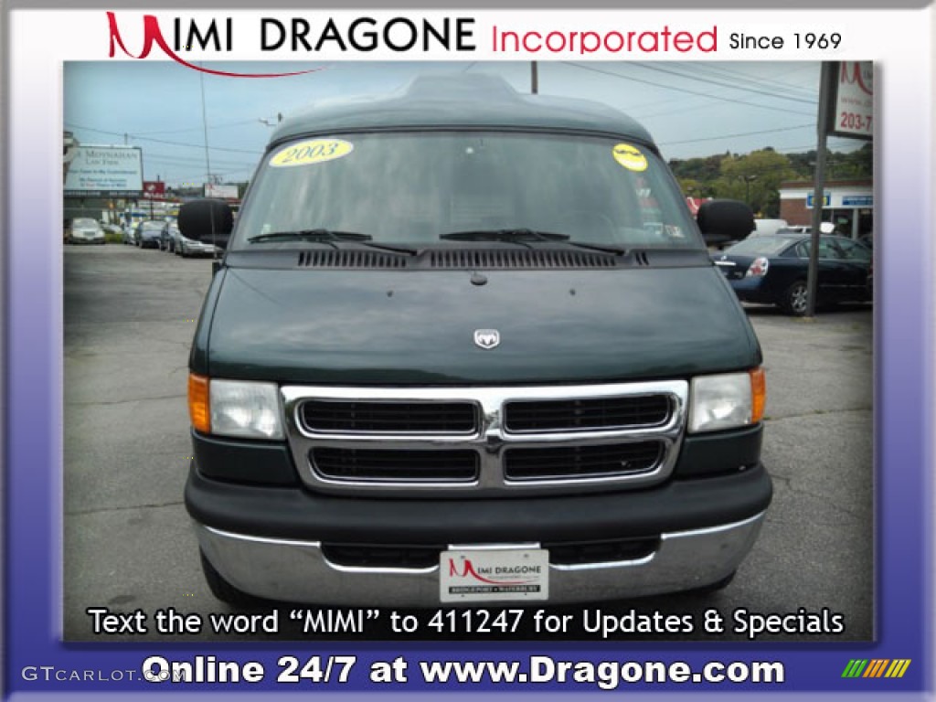 2003 Ram Van 1500 Passenger Conversion - Dark Spruce Metallic / Dark Slate Gray photo #2