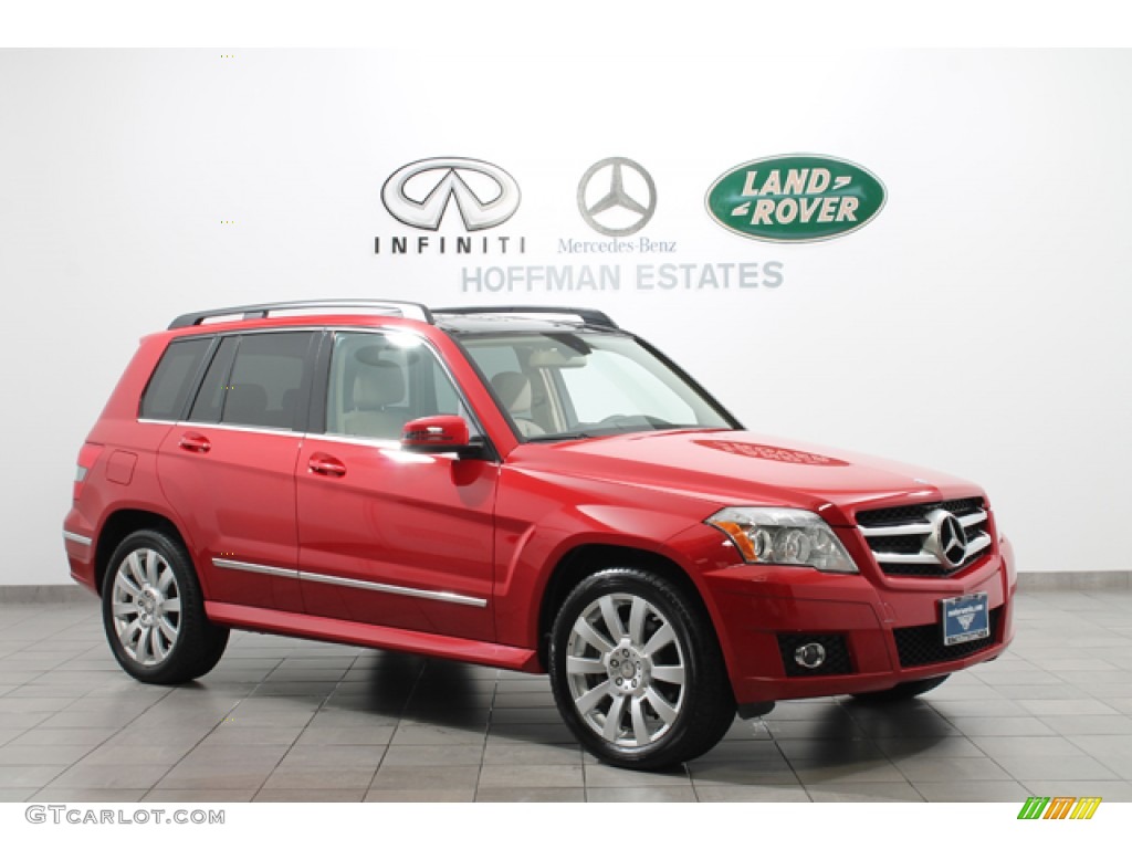 2010 GLK 350 4Matic - Mars Red / Almond/Black photo #1