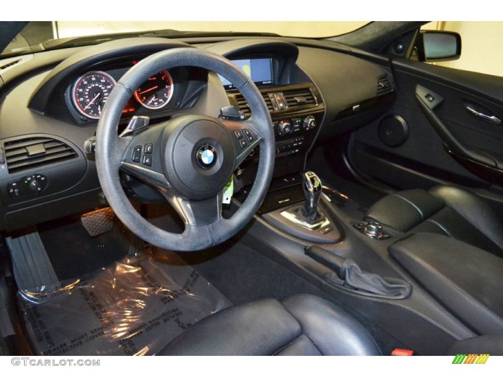 Black Dakota Leather Interior 2009 BMW 6 Series 650i Coupe Photo #71409751